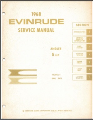 1968 Evinrude 5hp Outboard Service Manual #4478