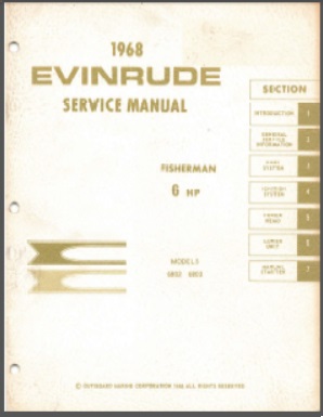 1968 Evinrude 6hp Outboard Service Manual #4479