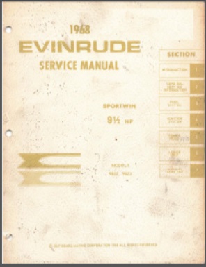 1968 Evinrude 9.5hp Outboard Service Manual #4480