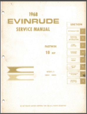 1968 Evinrude 18hp Outboard Service Manual #4481