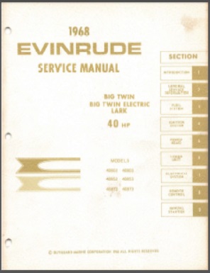 1968 Evinrude 40hp Outboard Service Manual #4483