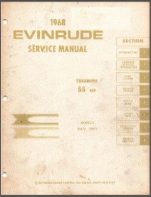 1968 Evinrude 55hp Outboard Service Manual #4484