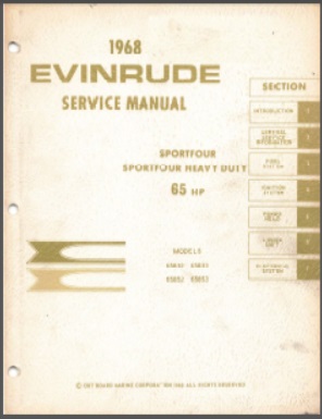 1968 Evinrude 65hp Outboard Service Manual #4485