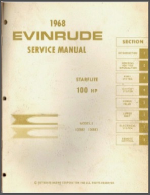 1968 Evinrude 100hp Outboard Service Manual #4487
