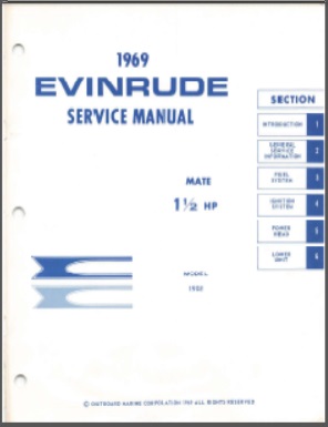 1969 Evinrude 1.5hp Outboard Service Manual #4589