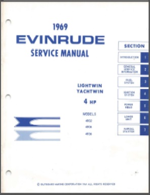 1969 Evinrude 4hp Outboard Service Manual #4590