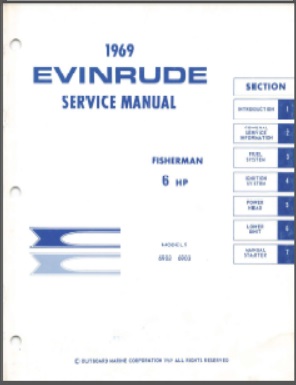1969 Evinrude 6hp Outboard Service Manual #4591