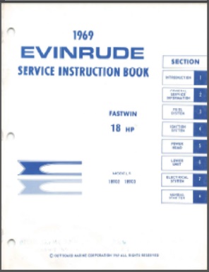 1969 Evinrude 18hp Outboard Service Manual #4593