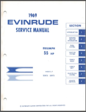 1969 Evinrude 55hp Outboard Service Manual #4597
