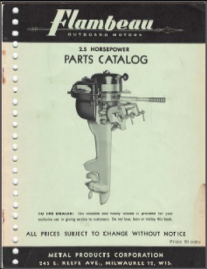 1946 Flambeau 2.5 hp Outboard Parts Catalog