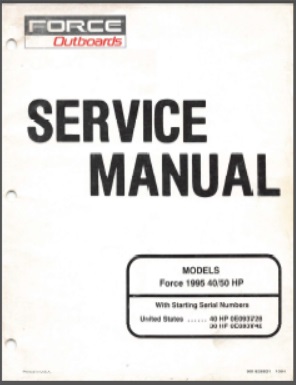 Force 90-828821 Outboard Service Manual