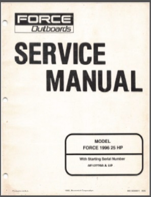 Force 90-830894 Outboard Service Manual