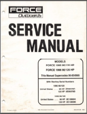 Force 90-832749 Outboard Service Manual