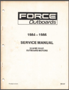 Force OB 4127 Outboard Service Manual