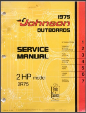 Johnson jm-7502 Outboard Service Manual