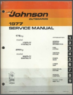 Johnson jm-7711 Outboard Service Manual