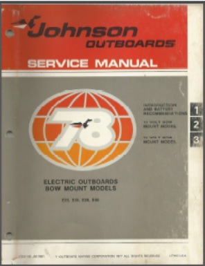 Johnson jm-7801 Outboard Service Manual