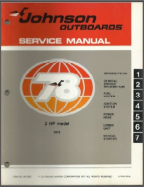 Johnson jm-7802 Outboard Service Manual