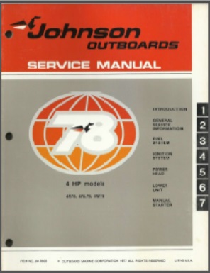 Johnson jm-7803 Outboard Service Manual