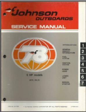Johnson jm-7804 Outboard Service Manual