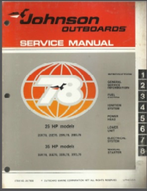 Johnson jm-7806 Outboard Service Manual