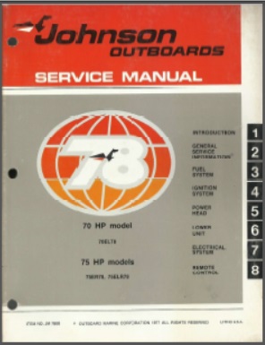 Johnson jm-7808 Outboard Service Manual