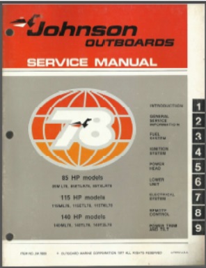 Johnson jm-7809 Outboard Service Manual