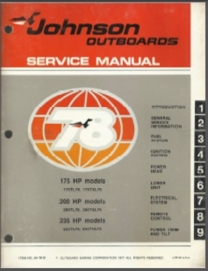 Johnson jm-7810 Outboard Service Manual