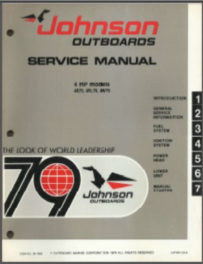 Johnson jm-7903 Outboard Service Manual