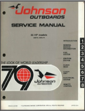 Johnson jm-7907 Outboard Service Manual