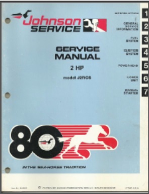 Johnson jm-8002 Outboard Service Manual