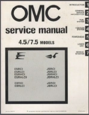 1981 Evinrude 4.5hp 7.5hp Outboard Service Manual #392070