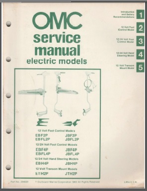 Johnson 394609 Outboard Service Manual