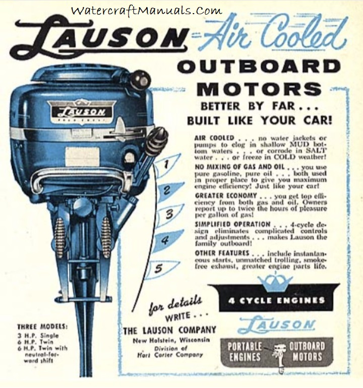 1955-1956 Lauson Outboard Ad