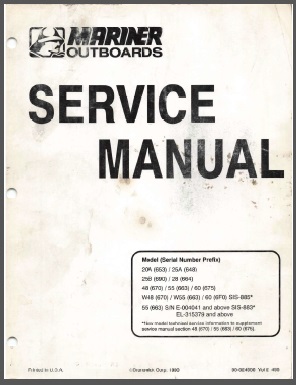 Mariner 1970's 90-824936 Volume 2 Outboard Service Manual