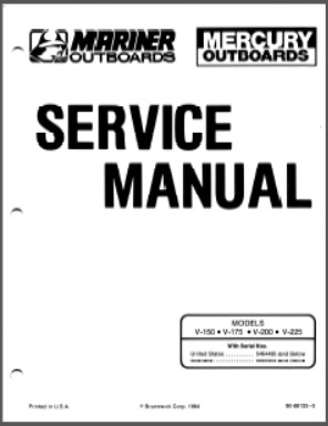 Mercury Mariner 90-86133--3 Outboard Service Manual