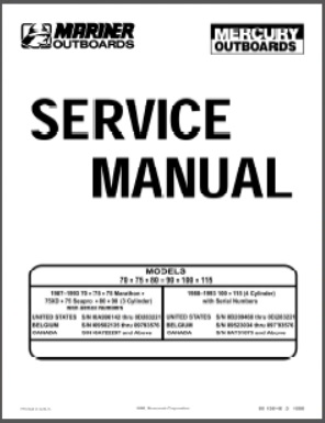 Mariner 1987-1993 90-13645 Outboard Service Manual