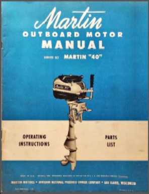Martin 40 Series B3 Outboard Owners Manual