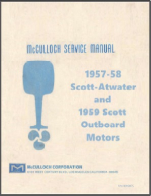 Scott/Mcullough 1957 1958 1959 9049475 Outboard Service Manual