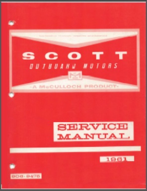1961 Scott/Mcullough 9069475 Outboard Service Manual