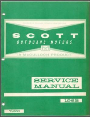 1962 Scott/Mcullough 71660 Outboard Service Manual