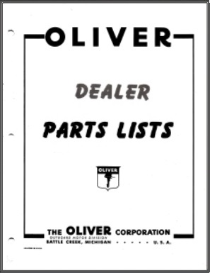 Oliver Outboard Dealer Parts Lists