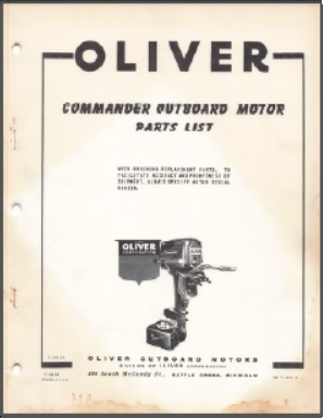 Oliver Commander 15hp Outboard Parts List