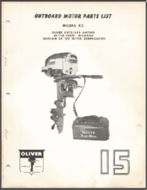 Oliver K2 15hp Outboard Parts List