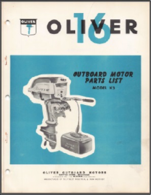 Oliver K3 16hp Outboard Parts List