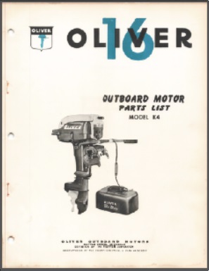 Oliver K4 16hp Outboard Parts List