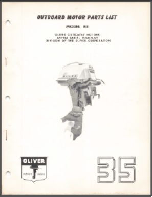 Oliver B3 35hp Outboard Parts List