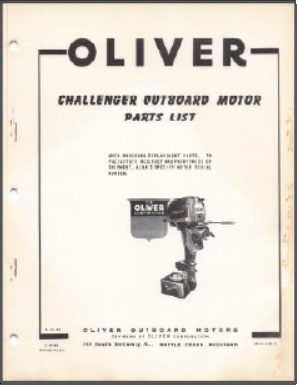 Oliver Challenger 5-1/2hp Outboard Parts List