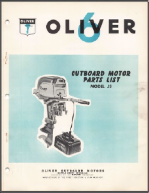 Oliver J3 6hp Outboard Parts List