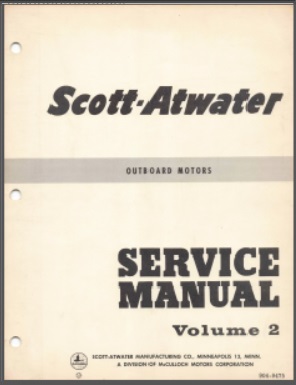 Scott-Atwater/Scott 1957 1958 1959 9049475 Outboard Service Manual